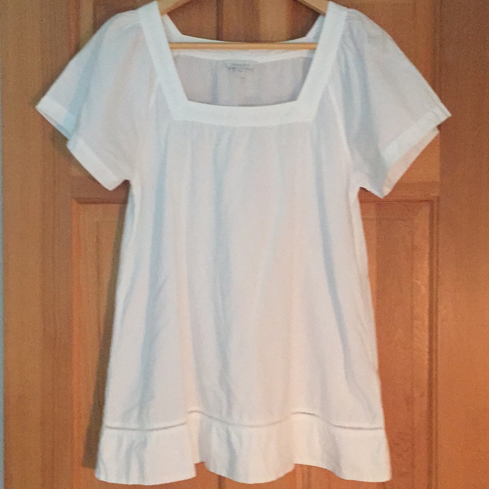 Garnet Hill white square neck top